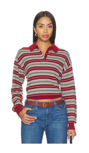 Collegiate Stripe Polo Sweater in Multi. - size M (also in S, XS) - Guest In Residence - Modalova