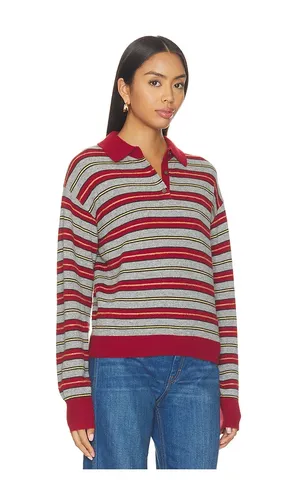 Collegiate Stripe Polo Sweater in Multi. - size M (also in S, XS) - Guest In Residence - Modalova