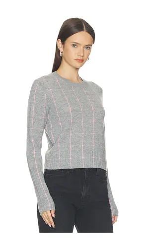 Shrunken Checker Crew Sweater in Grey. - size L (also in M, S, XS) - Guest In Residence - Modalova