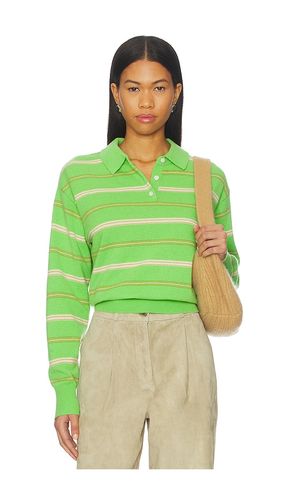 Collegiate Stripe Polo in Green. - size M (also in XS) - Guest In Residence - Modalova
