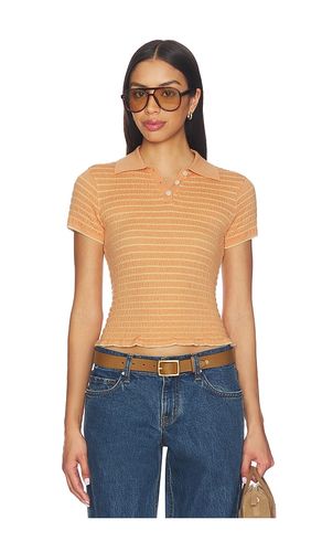Smocked Shrunken Polo in Orange. - size L (also in M, S) - Guest In Residence - Modalova