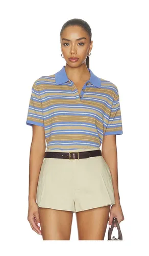 Short Sleeve Stripe Rugby Tee in Blue. - size S (also in M, L) - Guest In Residence - Modalova