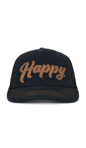 Leather Studded Script Meshback in - Happy Caps - Modalova