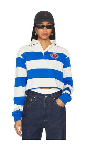 New York Knicks Rugby Polo Top in Cream. - size L (also in M, S, XL, XS) - Hype and Vice - Modalova