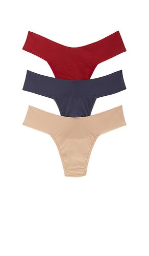 Breathesoft Natural Rise Thong 3 Pack in Red. - size L (also in M, S, XS) - Hanky Panky - Modalova