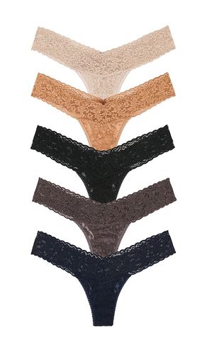 Signature Lace Low Rise 5 Pack in Black,Tan - Hanky Panky - Modalova