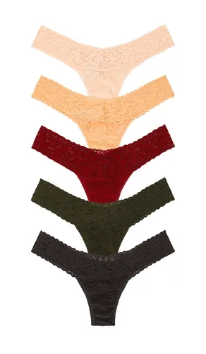 Signature Lace Low Rise Thong 5 Pack in Multi - Hanky Panky - Modalova