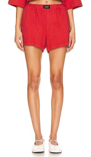 French Terry Gym Short in Red. - size L (also in M, S, XL, XS) - MONROW - Modalova