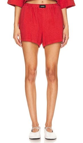 Shorts gimnasia french terry en color rojo talla L en - Red. Talla L (también en M, XL, XS) - MONROW - Modalova