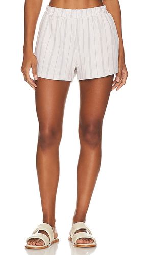 Stripe Pull On Short in Ivory. - size M (also in XL, XS) - MONROW - Modalova