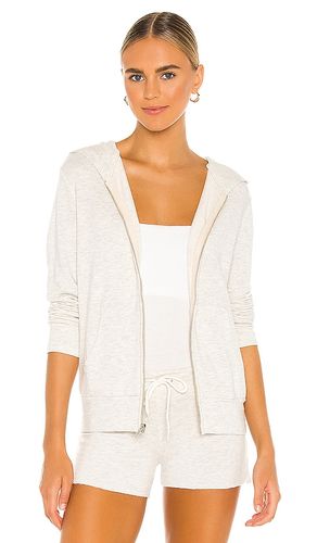 Supersoft Zip Up Hoodie in Light Grey. - size L (also in XL) - MONROW - Modalova