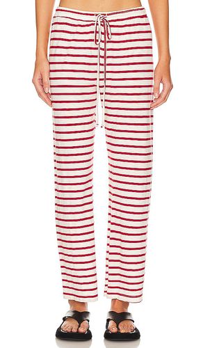 Pantalón recortado stripe jersey en color rojo talla L en - Red. Talla L (también en M, XS) - MONROW - Modalova