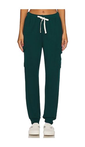 Supersoft Fleece Cuff Cargo Sweat Pant in Dark Green. - size L (also in XL, XS) - MONROW - Modalova