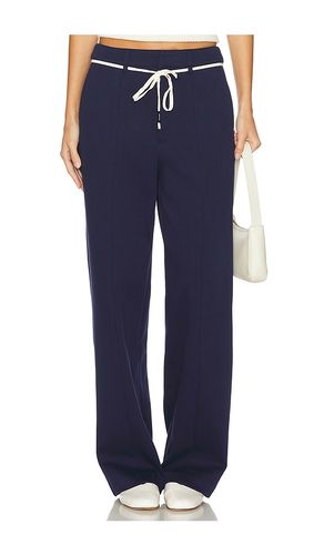 Pantalón con trabilla cotton knit en color azul marino talla L en - Navy. Talla L (también en M, S, XL) - MONROW - Modalova
