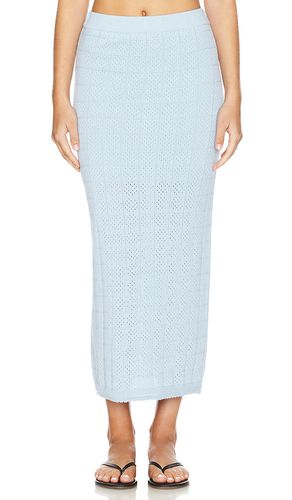 Crochet Knit Midi Skirt in Blue. - size S (also in L) - MONROW - Modalova