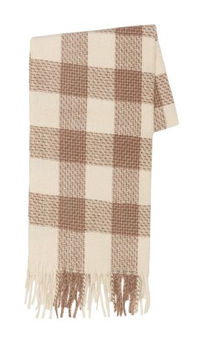 Foundry Check Scarf in Ivory - Hat Attack - Modalova