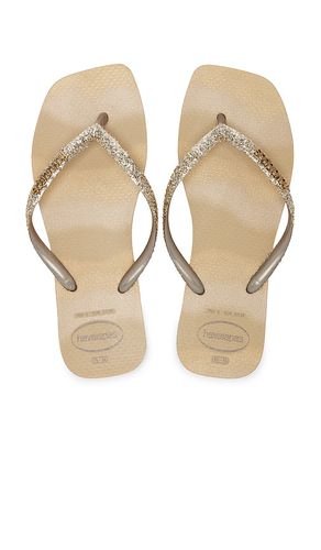 Slim Square Glitter Party Sandal in Metallic Gold. - size 35/36 (also in 41/42) - Havaianas - Modalova