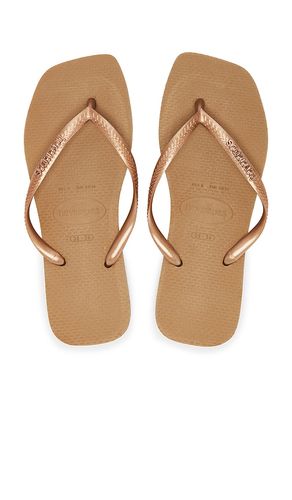 Slim Square Logo Metallic Sandal in . - size 35/36 (also in 41/42) - Havaianas - Modalova