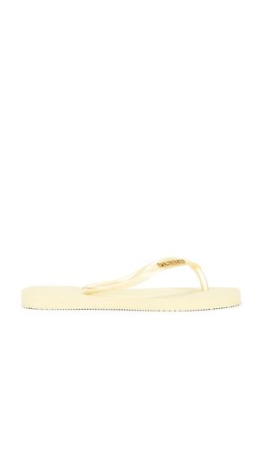 SANDALE SLIM SQUARE LOGO METALLIC in . Größe 41/42. Also in 39/40 - Havaianas - Modalova