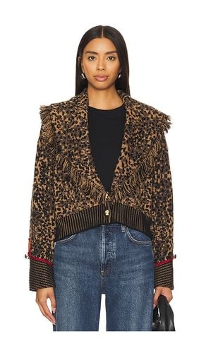 Leopard Jacquard Cardi Bomber in Brown. - size L (also in M) - Hayley Menzies - Modalova