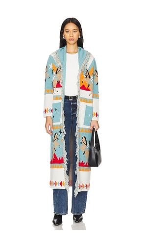 Sunrise Rodeo Merino Cotton Jacquard Long Cardigan in Multi. - size M (also in S, XS) - Hayley Menzies - Modalova