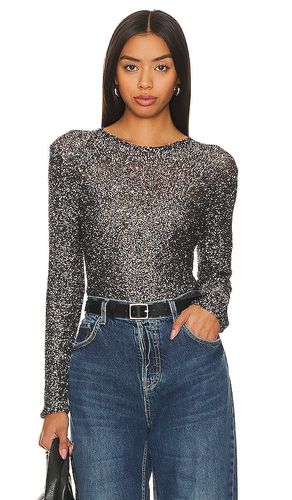 Sequin Knit Top in Metallic Silver. - size L (also in M, S, XL, XS) - Hayley Menzies - Modalova