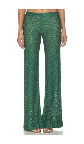 Pantalones knit en color verde talla M (también en L) - HANNE BLOCH - Modalova