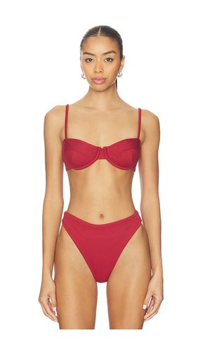 Ribbed Lycra Vintage Bikini Top in Rust. - size M (also in S, XS) - HAIGHT. - Modalova