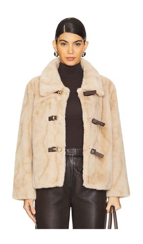 Tegan Faux Fur Coat in Beige. - size L (also in M, XL) - HEARTLOOM - Modalova