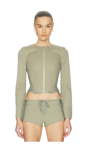 Lace Up Jacket in Surplus Khaki in . Size M. Also in S, XL, XS, XXS - HAELO - Modalova