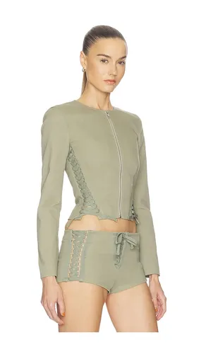 Lace Up Jacket in Surplus Khaki in . Size M. Also in S, XS - HAELO - Modalova