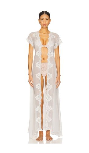 Farrah Long Lace Robe in White. - size L (also in M, S, XS) - homebodii - Modalova