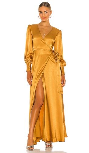 X REVOLVE Maxi Wrap Dress in Yellow. - size S (also in M, XL, XS) - House of Harlow 1960 - Modalova