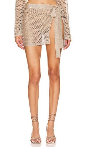 X REVOLVE Sana Metallic Open Stitch Tie Skirt in Metallic . - size L (also in XL) - House of Harlow 1960 - Modalova