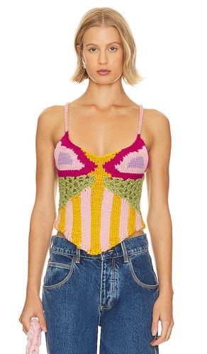 Calypso Knit Corset Top in Pink. - size L (also in M) - Hope Macaulay - Modalova