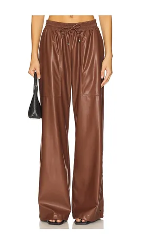 Cara Leather Pant in Brown. - size S (also in XS) - Heroine Sport - Modalova