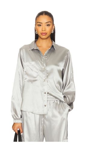 Satin Button Up Shirt in Metallic . - size M (also in S, XS) - Heroine Sport - Modalova