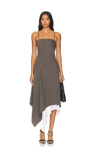 Scarf Hem Dress in Brown. - size 10 (also in 8) - Helmut Lang - Modalova