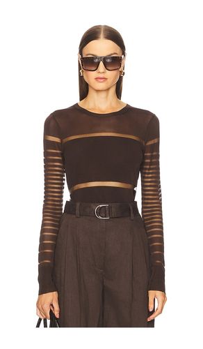 Spaced Sheer Top in Brown. - size L (also in M, S, XS) - Helmut Lang - Modalova