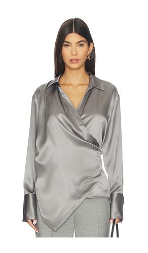 Wrap Relax Shirt in Metallic Silver. - size L (also in M, S, XS) - Helmut Lang - Modalova