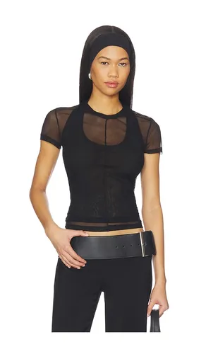 Mesh layered top en color negro talla S (también en L) - Helmut Lang - Modalova