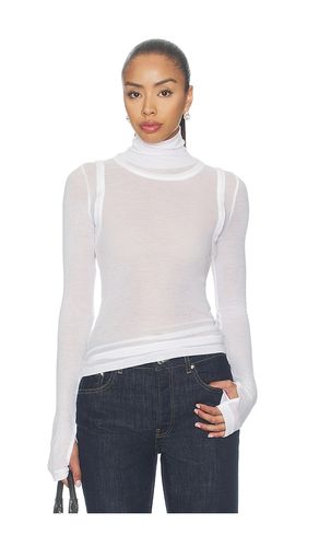 Layer Long Sleeve Neck Sheer in White. - size L (also in M, S, XS) - Helmut Lang - Modalova