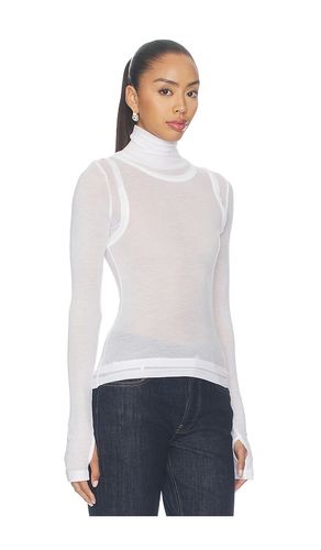 Layer long sleeve neck sheer en color blanco talla L (también en M, S, XS) - Helmut Lang - Modalova