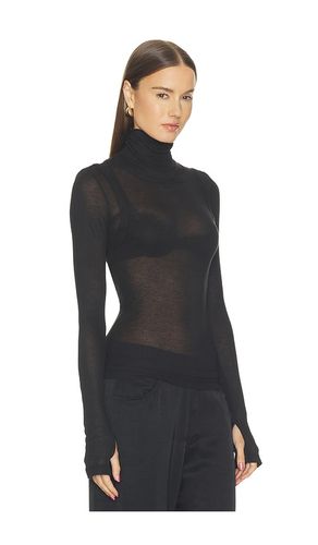 Layer Long Sleeve Neck Sheer in Black. - size L (also in M, S, XS) - Helmut Lang - Modalova