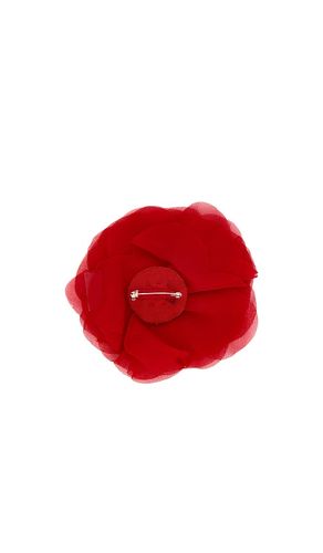 Helsa Red Silk Flower Pin in Red - Helsa - Modalova