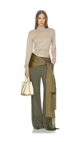 Satin Scarf Tie With Tassels in - Helsa - Modalova