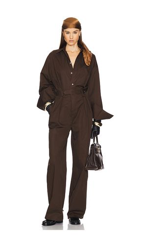 Paperbag Jumpsuit in Brown. - size L (also in M) - Helsa - Modalova