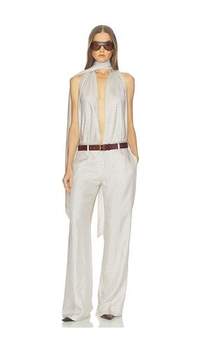 JUMPSUIT SCARF HALTER JUMPSUIT IN TIE PRINT in . Größe L. Also in M, S, XL, XS - Helsa - Modalova