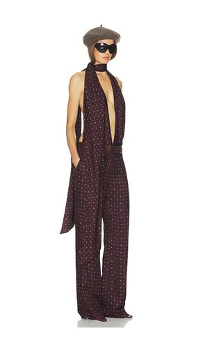 Scarf Halter Jumpsuit in Tie Print in . Size L. Also in M, S, XL, XS - Helsa - Modalova