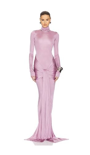 Slinky Jersey Sarong Maxi Dress in Mauve. - size S (also in XS) - Helsa - Modalova